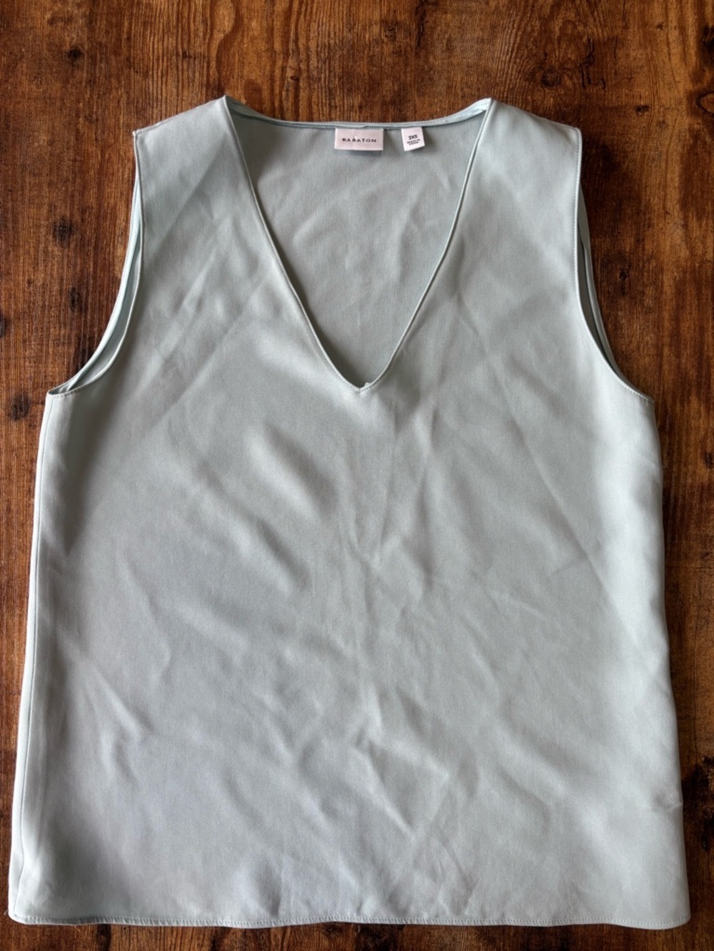 Babaton Sage Green V-Neck Sleeveless Top